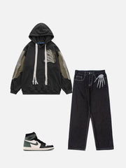 Patchwork Skeleton Hoodie