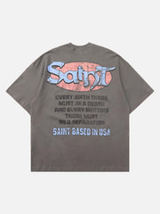 Pencil Detail Skull Street Rap T-Shirt