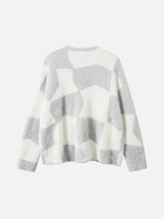 Plaid Embroidered Sweater