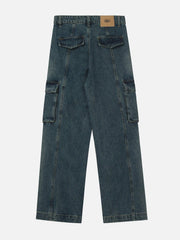 Pleated Pockets Jeans
