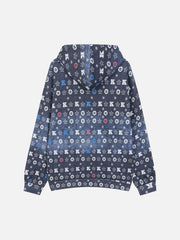 Printing Gradient Zip-Up Hoodie