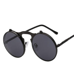 1842 Vintage Flip Up Round Sunglasses