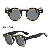 1912 Vintage Round Flip Up Sunglasses