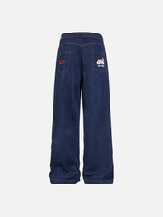 Puppy Embroidered Jeans