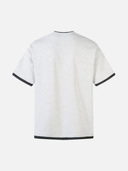 Retro Faux Two-Piece Print T-Shirt