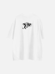 Retro Letter Print Rivet T-Shirt