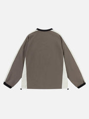 Retro Patchwork Long-Sleeved T-Shirt