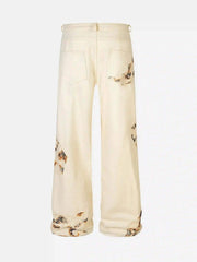 Retro Patchwork Street Jeans