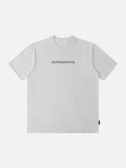 Ring Shaped Gothic Letter Print Tee