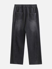 Segmentation Patchwork Washed Sweatpants