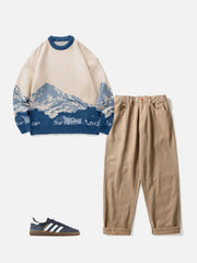 Snow Mountain Gradient Knit Sweater