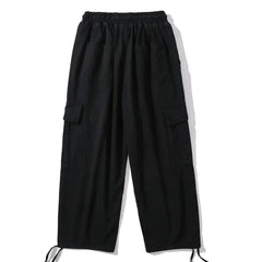 Solid Color Big Pockets To Tie Feet Pants