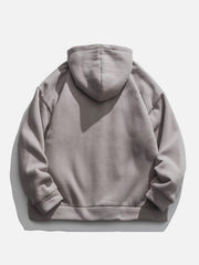 Solid Color Multi-Pocket Hooded Winter Coat