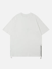 Solid Color Zipper Star Tee
