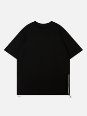 Solid Color Zipper Star Tee