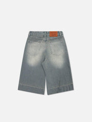 Solid Washed Longline Jorts