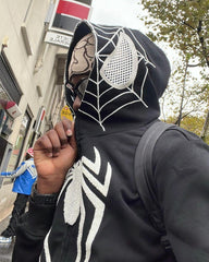 Spider Web Embroidery Eye Viewable Hoodie