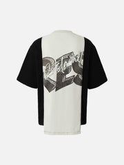 Spliced Deconstruction Print T-Shirt