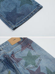 Stars Print Jeans