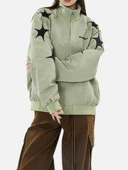 Street Stars Embroidered Zip-Up Jacket