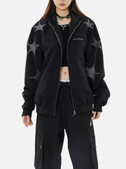Street Stars Embroidered Zip-Up Jacket
