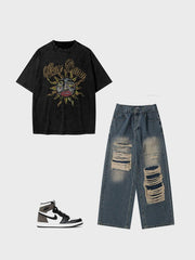 Sun Doodle Print Tee