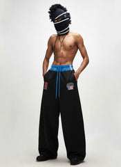 Vintage Paratrooper Layered Look Sweatpants