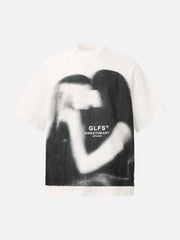 Abstract “KISSâ€?Graphics T-Shirt