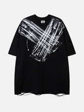 Abstract Paint Ripped Tee