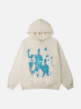 Abstraction Shadow Print Hoodie