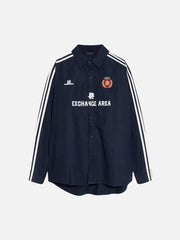 American Retro College Style Lapel Long-Sleeved Shirt