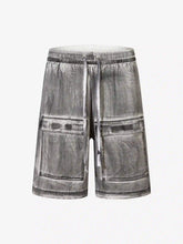 American Retro Distressed Multi-Pocket Cargo Shorts
