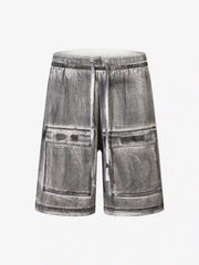 American Retro Distressed Multi-Pocket Cargo Shorts