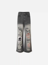 American Retro Embroidered Dopamine Jeans