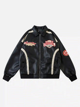 American Retro Patchwork Motorcycle Jacket