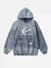 American Street Gradient Denim Hoodie