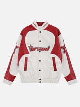 American Vintage Colorblock Leather Jacket