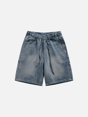 Basic Drawstring Washed Jorts