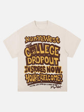 Bear Letter Print Hip Hop Short Sleeve T-Shirt