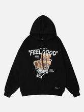 Bear Shopping Cart Print Hoodie