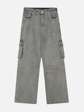 Big Pocket Wrinkle Loose Jeans