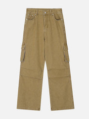 Big Pocket Wrinkle Loose Jeans