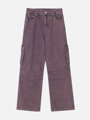 Big Pocket Wrinkle Loose Jeans
