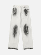 Black Stains Washed Jeans