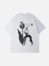 Blurring Tulip Print Tee