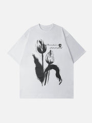 Blurring Tulip Print Tee