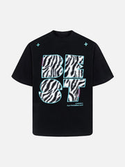 Bold Zebra Print Graphic T-Shirt