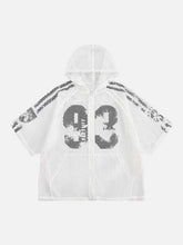 Breathable Mesh Hooded Snake Print Jersey T-Shirt