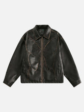 Butterfly Faux Leather Jacket