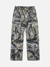 Camouflage Leaf Straight Leg Pants